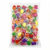 Fabrieksgroothandel op maat gemaakte verschillende smaken diamant hartvormige ring harde snoep lolly's speelgoed voor Valentijnsdag