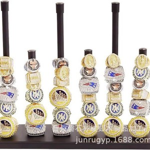 Wooden Champion Ring Storage Rack <b>Desktop</b> Baseball Softball Ring Display Jewelry Holder <b>Shelf</b> A2575 - Product Image 1