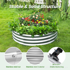 HOT 1FT Tall Galvanized Steel Raised Garden Bed <b>Large</b> Outdoor Planter Box for Vegetables Flowers Herbs - Product Image 4