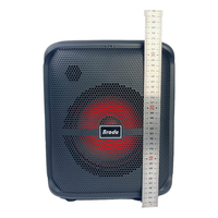 BTS-1740 Boombox d'Extérieur 8 Pouces 30W avec Radios AM/FM, Mini Haut-Parleurs et Microphones Sans Fil