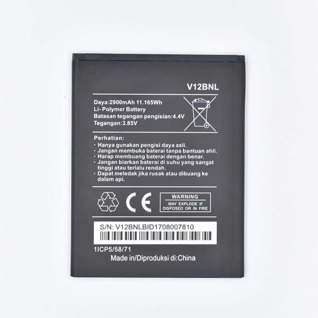 High-quality Lithium Ion Rechargeable Battery 3.85V 2900mAh Double IC Protection for Wiko Harry 2 & Tommy 3 V12BNL Model Stock