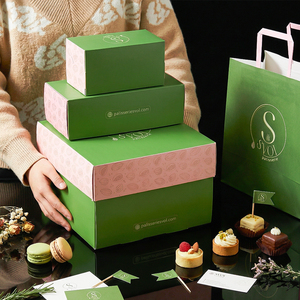 Boîte en carton rigide biodégradable et recyclable avec logo personnalisé pour biscuits, gâteaux et pâtisseries - Product Image 3