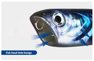 Crayon d'impression 3D Popper Leurre Appât en plastique dur Crayon de pêche Minnow Plugs pour saumon sébaste <span class=keywords><strong>truite</strong></span> basse - Product Image 2