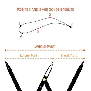 ไม้บรรทัดวัดคิ้วแบบสัดส่วนทองคำ กันน้ำ ใช้สำหรับตัดแต่งคิ้วถาวร - Product Image 4