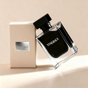Envase de Perfume Reciclable de <span class=keywords><strong>30ml</strong></span> 50ml 100ml, Botella de Perfume Rectangular Transparente Vacía, Botella de Perfume de Vidrio Negro con Caja - Product Image 2
