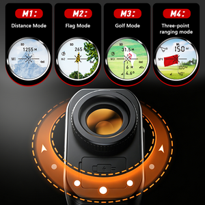 Télémètre laser de golf compact OEM personnalisé, rechargeable, 1200 yards, avec fonction d'indication de pente et de drapeau, pour la vente en gros - Product Image 2