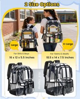 Sacs à dos multi-poches, grand sac à dos transparent en PVC pour filles et garçons, pour l'école, le travail, les voyages, sac à dos pour livres
