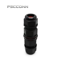 Connecteur industriel circulaire étanche IP68 PSCCONN GW20 à 5 broches, boîtier traversant M20, prise de câble extérieure haute puissance