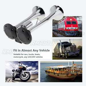 Bocina de Aire para Auto de 1000DB, Súper Fuerte, Doble Tubo, Universal para Automóvil, Tren, Camión, Motocicleta - Product Image 2