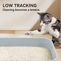 Litière pour chat en tofu de qualité supérieure, sans poussière, à absorption rapide, désodorisante, logo personnalisé, jetable, 100% naturelle