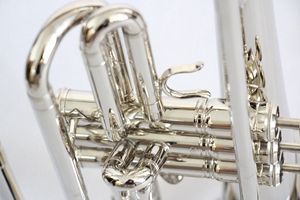 Orquesta de la banda de marcha RTS para los artistas F Latón plano Color plata Pistón de acero inoxidable Mellophone de marcha en venta OEM - Product Image 3