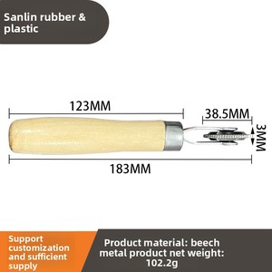 Прямые поставки от производителя: Инструмент для ремонта автомобильных шин, 12 мм, 6 мм, 3 мм, с шарикоподшипником, деревянной ручкой, иглой и роликом для ремонта шин. - Product Image 6