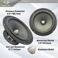 Alto performance120W 8 ohmios 1 "VC Altavoz de rango medio de 6,5 pulgadas con bala de aluminio para sistema de cine en casa de estantería