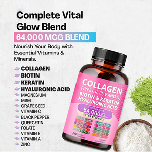 OEM Biotin Keratin Hyaluronic <span class=keywords><strong>Collagen</strong></span> Supplement für Frauen Nahrungs ergänzungs mittel Kollagen Kapseln Tablette Dosierung - Product Image 4