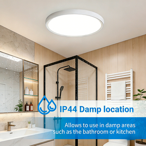 Lámpara de <span class=keywords><strong>Techo</strong></span> LED de 12 Pulgadas, 5CCT, con Certificación ETL/FCC/ES, para Montaje en Superficie, Resistente a la Humedad, IP44, Color Seleccionable, para Baño y Sala de Estar - Product Image 6