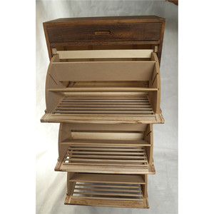 Multi Functional Wooden <b>Shoe</b> Cabinet With Flip Down Doors <b>Space</b> <b>Saving</b> Entryway <b>Storage</b> For Adults - Product Image 5