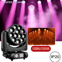 Luz Móvil de Cabeza Bee Eye RGBW de 12x40W con Efecto Caleidoscopio DMX512 RDM 2500K-8000K para Clubes y Bodas