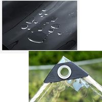 Bâche en PVC transparente avec œillets enduit motif housse de pluie pour balcon et voiture tente extérieure étanche et étanche