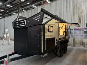 Convenient Outdoor Travel Camping Trailer Sliding Kitchen Hybrid Caravan
