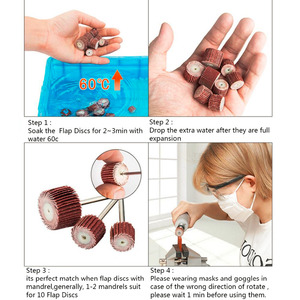 11 pièces ensemble <span class=keywords><strong>Dremel</strong></span> accessoires 240-Grit tissu ponçage disques à lamelles meulage ponçage lamelles roues brosse outils rotatifs 10X10X3mm - Product Image 6