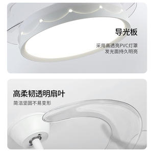 Ventilateur lumineux, LED à <span class=keywords><strong>fr</strong></span>équence variable, plafond pour salon et salle à manger, <span class=keywords><strong>lustre</strong></span> Zhongshan, télécommande - Product Image 2