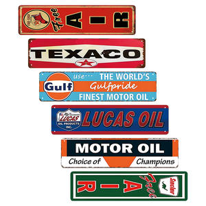 Letrero Metálico Retro de Marca de Aceite para Motor, Texaco, Gulf, Lucas Oil, Decoración de Pared para Garaje, Cueva del Hombre, Taller Mecánico - Product Image 4