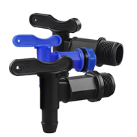 Robinet de fût en plastique 3/4 po avec joint EPDM, matériaux conformes FDA, raccord NPT pour fûts en plastique de plusieurs gallons