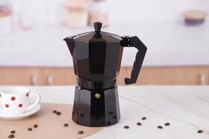 <span class=keywords><strong>Caffettiera</strong></span> Moka Italiana per Piano Cottura, Mini <span class=keywords><strong>Caffettiera</strong></span> Manuale in Alluminio per Espresso, Set per Casa e Campeggio - Product Image 5