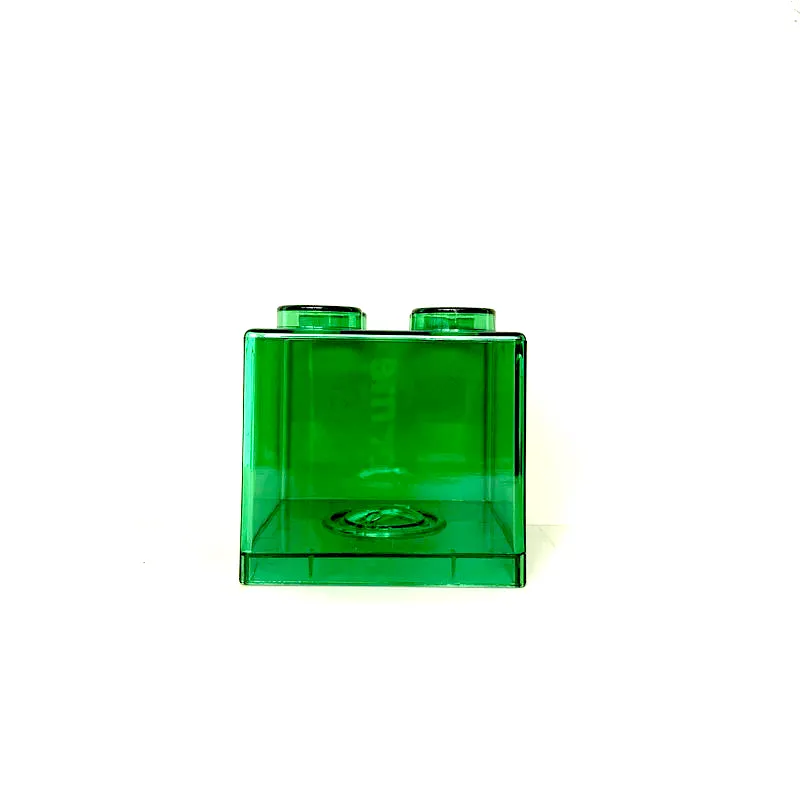 Оптовая продажа, прозрачная Копилка из строительных блоков, красочная детская пластиковая Копилка для денег, копилка квадратной формы с надписью