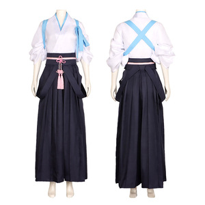 Disfraz de Cosplay de Anime para Halloween, Kimono y Uniforme de Kendo de <span class=keywords><strong>Ayaka</strong></span> Kamari, para Mujer Adulta, de Poliéster - Product Image 2