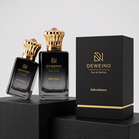 En stock, flacon de parfum vide 30ML 50ML, flacon de parfum carré en verre noir 100ML, flacon de parfum vide avec emballage en boîte