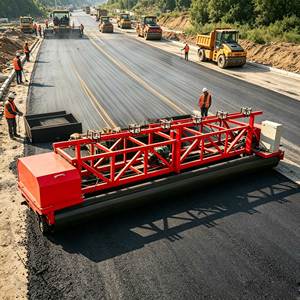 Équipement de pavage automatique d'asphalte routier multifonctionnel, machine de nivellement du béton avec vibrateur pour la construction routière - Product Image 3
