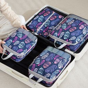 Fashion Print 4pcs Set Travel Organizer Storage Bag Set <b>Luggage</b> Packing Cube Bag Set - Product Image 2