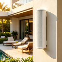 Enceinte colonne passive en aluminium mince pour système de sonorisation mural, haut-parleur de musique d'ambiance commercial intérieur/extérieur