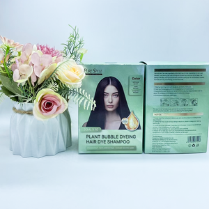 PureStyle 3-in-1 crema Formula a base di erbe colorante per capelli facile uso domestico copertura per Shampoo a bolle grigio nero castagna marrone henné per la colorazione - Product Image 2