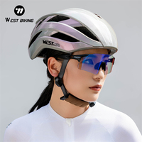 Casque de vélo intégré aérodynamique léger WEST BIKING, respirant, multicolores, pour VTT, vélo de route, moto, unisexe