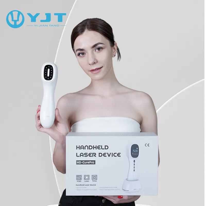 YJT novo desenvolvimento LLLT 808nm e 650nm com função de dezenas, para dor no pescoço, dor nas costas, tratamento de artrite do joelho, corpo humano