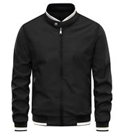 Blouson aviateur homme personnalisé avec logo OEM, léger, coupe-vent, fermeture éclair intégrale, style baseball, vente en gros