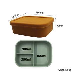 OEM/ODM 7.2 인치 실리콘 도시락 어린이 식사 준비 냉장고 주최자 식품 저장 용기 티핀 용기 - Product Image 6