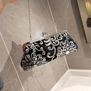 Bolso de Noche Clásico Popular con Cuentas Bordadas, Ideal para Combinar con un Bolso de Cena Retro Portátil para Novias y Damas de Honor - Product Image 3