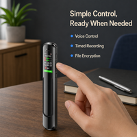 [Modèle Exclusif] Enregistreur Vocal Numérique Professionnel WAV 8 Go-64 Go de Stockage USB Boîtier Métallique Enregistrement Longue Durée 60H Écran TFT