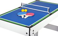 Table de billard multifonctionnelle 4-en-1 JUN JINA SUM-4824-4K-1 en MDF, personnalisable, pour la famille et les enfants, avec un design pliable classique