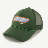 Casquette de sport unisexe en maille à 5 panneaux avec impression par sublimation personnalisée OEM, casquette de camionneur en mousse avec corde en nylon, idéale pour l'été et les activités de plein air