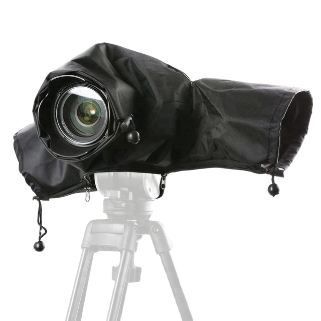 Professional Waterproof Nylon Rain Cover Rain Coat with Enclosed Hand Sleeves Protection for Other Digital Cameras