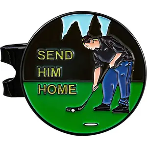 Özel toplu manyetik Golf topu işaretleyici şapka klipler için özel Logo tasarım eğlenceli Golf aksesuarı Golf İşaretleyiciler şapkalar hatıra