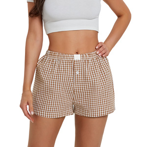 Pantalones Cortos Casuales de Verano 2026 para Mujer, Delgados, Cómodos, Transpirables, Holgados y a Cuadros - Product Image 4