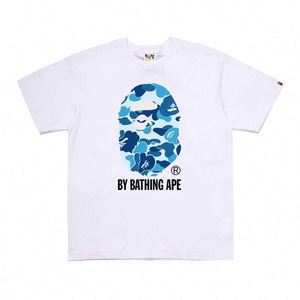 เสื้อยืดผู้ชาย A Bathing Ape สีขาว ผ้าฝ้าย 100% พิมพ์ลายโลโก้ Ape ทรงปกติ - Product Image 6