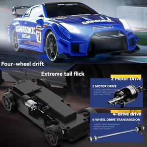 Voiture télécommandée RC 1:24 Nissan <span class=keywords><strong>GTR</strong></span> Drift Racing, modèle de voiture à quatre roues motrices, voiture de drift haute vitesse <span class=keywords><strong>GTR</strong></span> ABS, jouet de voiture RC en plastique pour garçon - Product Image 4