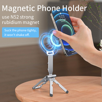 Support de téléphone pliable en aluminium pour bureau, réglable multi-angles avec base antidérapante