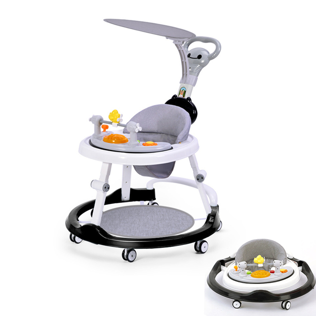 Baby Walker 2023 Multi-function Adjustable Height/high Quality Top Sell Push Walker Baby Walking/8 Wheels Baby Walker With Toy